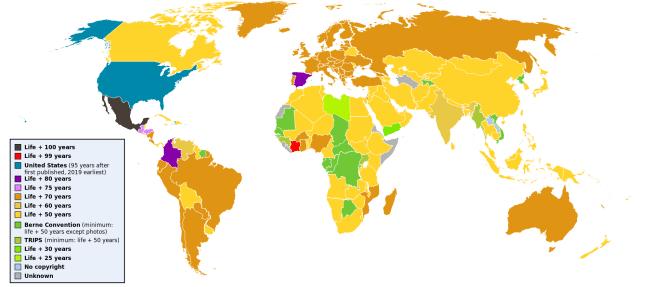 מפת זכויות היוצרים העולמית, Balfour Smith, Canuckguy, Badseed cc-by-sa3.0 מפת זכויות היוצרים העולמית, Balfour Smith, Canuckguy, Badseed cc-by-sa3.0